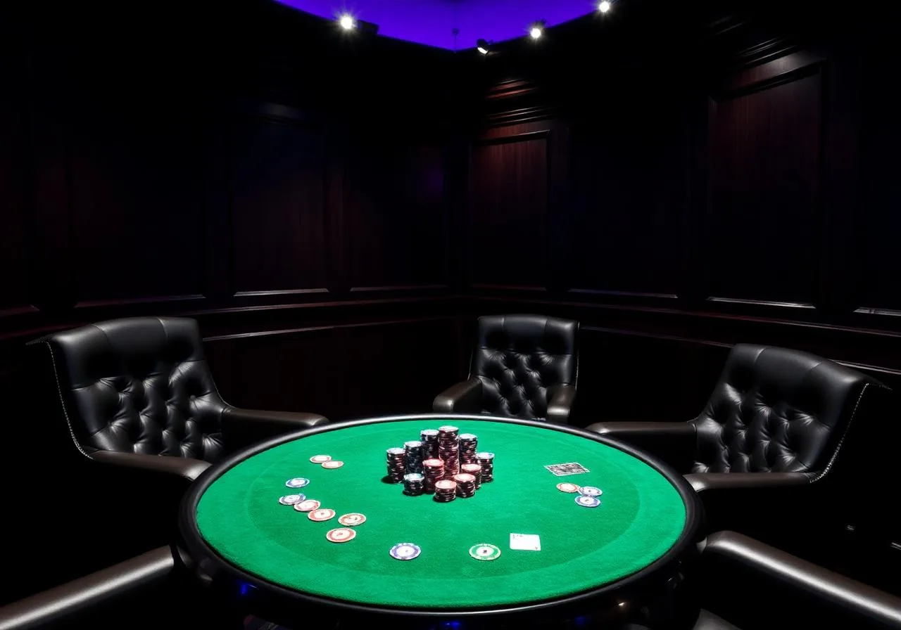 Pokój VIP ze stołem do pokera